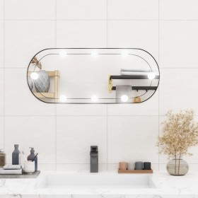 Oval wall mirror with LED lights, glass, 30x70 cm by , Mirrors - Ref: Foro24-3189161, Price: 38,99 €, Discount: %