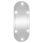 Oval wall mirror with LED lights, glass, 30x70 cm by , Mirrors - Ref: Foro24-3189161, Price: 38,99 €, Discount: %