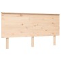 Bed frame with solid wood headboard 160x200 cm by , Beds and slatted bases - Ref: Foro24-3193411, Price: 146,47 €, Discount: %