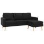 3-Sitzer-Sofa mit Fußstütze aus schwarzem Stoff von , Sofas - Ref: Foro24-288732, Preis: 437,09 €, Rabatt: %