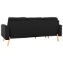 3-Sitzer-Sofa mit Fußstütze aus schwarzem Stoff von , Sofas - Ref: Foro24-288732, Preis: 437,09 €, Rabatt: %