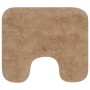 Conjunto de alfombrillas de baño de tela 3 piezas beige de vidaXL, Alfombras y esterillas de baño - Ref: Foro24-133223, Preci...