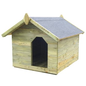 Garden dog house with open roof made of treated pine wood by vidaXL, Dog kennels - Ref: Foro24-45150, Price: 171,48 €, Discou...