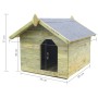 Garten Hundehütte mit offenem Dach imprägniertes Kiefernholz von vidaXL, Hundehütten - Ref: Foro24-45150, Preis: 171,48 €, Ra...