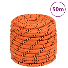 Orange polypropylene boat rope 16 mm 50 m by , Ropes and metal cords - Ref: Foro24-152679, Price: 47,99 €, Discount: %