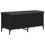 Engineered wood storage bench in black, 102x42x45 cm by , Benches for halls and storage - Ref: Foro24-835147, Price: 92,26 €,...