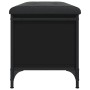 Engineered wood storage bench in black, 102x42x45 cm by , Benches for halls and storage - Ref: Foro24-835147, Price: 92,26 €,...