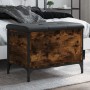 Engineered smoked oak wood storage bench 62x42x45cm by , Benches for halls and storage - Ref: Foro24-835139, Price: 61,35 €, ...