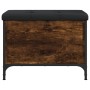 Engineered smoked oak wood storage bench 62x42x45cm by , Benches for halls and storage - Ref: Foro24-835139, Price: 61,35 €, ...