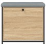 Banco zapatero con cajón abatible roble Sonoma 62x32x56 cm de , Bancos para recibidores y almacenamiento - Ref: Foro24-835118...