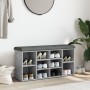 Concrete gray engineered wood shoe bench 102x32x50 cm by , Benches for halls and storage - Ref: Foro24-835113, Price: 89,15 €...