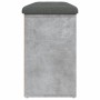 Concrete gray engineered wood shoe bench 102x32x50 cm by , Benches for halls and storage - Ref: Foro24-835113, Price: 89,15 €...