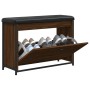 Shoe bench with foldable drawer, brown oak, 82x32x56 cm. by , Benches for halls and storage - Ref: Foro24-835126, Price: 78,9...