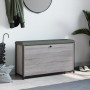 Shoe bench with foldable drawer in Sonoma gray color, 102x32x56 cm. by , Benches for halls and storage - Ref: Foro24-835130, ...