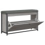 Banco zapatero con cajón abatible gris Sonoma 102x32x56 cm de , Bancos para recibidores y almacenamiento - Ref: Foro24-835130...