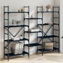 Regal aus schwarzem Holzwerkstoff 160x28,5x136,5 cm von , Bücherregale und Regale - Ref: Foro24-838873, Preis: 97,99 €, Rabat...