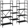 Engineered wood black shelf 160x28.5x136.5 cm by , Bookcases and shelves - Ref: Foro24-838873, Price: 97,59 €, Discount: %