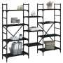 Engineered wood black shelf 160x28.5x136.5 cm by , Bookcases and shelves - Ref: Foro24-838873, Price: 97,59 €, Discount: %