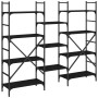 Engineered wood black shelf 160x28.5x136.5 cm by , Bookcases and shelves - Ref: Foro24-838873, Price: 97,59 €, Discount: %