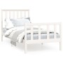 White pine wood bed frame with headboard 100x200cm by , Beds and slatted bases - Ref: Foro24-3188197, Price: 150,42 €, Discou...