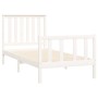 Estructura de cama con cabecero madera de pino blanco 100x200cm de , Camas y somieres - Ref: Foro24-3188197, Precio: 150,42 €...