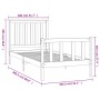 White pine wood bed frame with headboard 100x200cm by , Beds and slatted bases - Ref: Foro24-3188197, Price: 150,42 €, Discou...