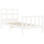 Estructura de cama con cabecero madera maciza blanco 100x200 cm de , Camas y somieres - Ref: Foro24-3193002, Precio: 129,26 €...