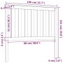 Bettkopfteil aus massivem weißem Kiefernholz, 106 x 6 x 101 cm von , Kopf- und Fußteile - Ref: Foro24-818506, Preis: 59,33 €,...