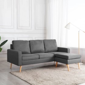 3-Sitzer-Sofa mit Fußstütze aus hellgrauem Stoff von , Sofas - Ref: Foro24-288723, Preis: 437,29 €, Rabatt: %