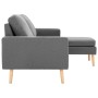 3-Sitzer-Sofa mit Fußstütze aus hellgrauem Stoff von , Sofas - Ref: Foro24-288723, Preis: 464,17 €, Rabatt: %