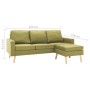 3-Sitzer-Sofa mit Fußstütze aus grünem Stoff von , Sofas - Ref: Foro24-288728, Preis: 461,93 €, Rabatt: %