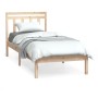 Estructura de cama individual pequeña madera maciza 75x190 cm de , Camas y somieres - Ref: Foro24-3100549, Precio: 85,55 €, D...