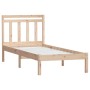 Estructura de cama individual pequeña madera maciza 75x190 cm de , Camas y somieres - Ref: Foro24-3100549, Precio: 85,55 €, D...