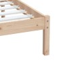 Estructura de cama individual pequeña madera maciza 75x190 cm de , Camas y somieres - Ref: Foro24-3100549, Precio: 85,55 €, D...