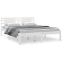 Solid white pine wood bed frame 160x200 cm by , Beds and slatted bases - Ref: Foro24-3104229, Price: 153,99 €, Discount: %