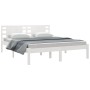 Estructura de cama de madera maciza de pino blanco 160x200 cm de , Camas y somieres - Ref: Foro24-3104229, Precio: 151,94 €, ...