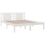 Estructura de cama de madera maciza de pino blanco 160x200 cm de , Camas y somieres - Ref: Foro24-3104229, Precio: 151,94 €, ...