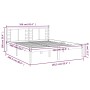 Estructura de cama de madera maciza de pino blanco 160x200 cm de , Camas y somieres - Ref: Foro24-3104229, Precio: 151,94 €, ...