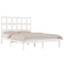 Solid white pine wood bed frame 135x190 cm by , Beds and slatted bases - Ref: Foro24-3104454, Price: 126,99 €, Discount: %