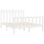 Estructura de cama madera maciza de pino blanca 150x200 cm de , Camas y somieres - Ref: Foro24-3107034, Precio: 160,42 €, Des...