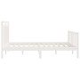 Estructura de cama madera maciza de pino blanca 150x200 cm de , Camas y somieres - Ref: Foro24-3107034, Precio: 160,42 €, Des...