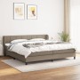 Cama box spring con colchón tela gris taupe 200x200 cm de , Camas y somieres - Ref: Foro24-3126273, Precio: 637,05 €, Descuen...