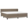 Cama box spring con colchón tela gris taupe 200x200 cm de , Camas y somieres - Ref: Foro24-3126273, Precio: 637,05 €, Descuen...