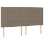 Cama box spring colchón y luces LED tela gris taupe 200x200 cm de , Camas y somieres - Ref: Foro24-3135465, Precio: 720,06 €,...