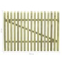 Garden gate made of impregnated pine wood stakes 100x75 cm by vidaXL, garden gates - Ref: Foro24-45139, Price: 55,99 €, Disco...