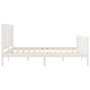 Estructura de cama con cabecero madera maciza blanco 160x200 cm de , Camas y somieres - Ref: Foro24-3192827, Precio: 169,99 €...