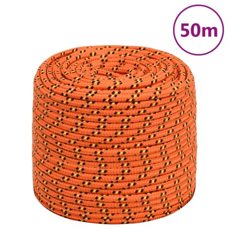 Orange polypropylene boat rope 8 mm 50 m by , Ropes and metal cords - Ref: Foro24-152661, Price: 18,77 €, Discount: %