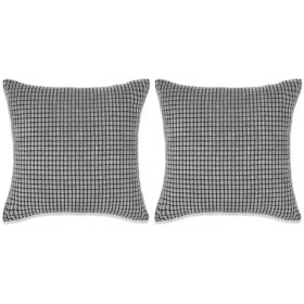 Cojines de terciopelo 45x45 cm gris 2 unidades de vidaXL, Cojines - Ref: Foro24-132900, Precio: 27,99 €, Descuento: %