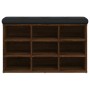 Shoe bench engineered wood oak brown 82x32x50 cm by , Benches for halls and storage - Ref: Foro24-835109, Price: 83,64 €, Dis...