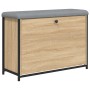 Shoe bench with folding drawer Sonoma oak 82x32x56 cm by , Benches for halls and storage - Ref: Foro24-835123, Price: 79,55 €...